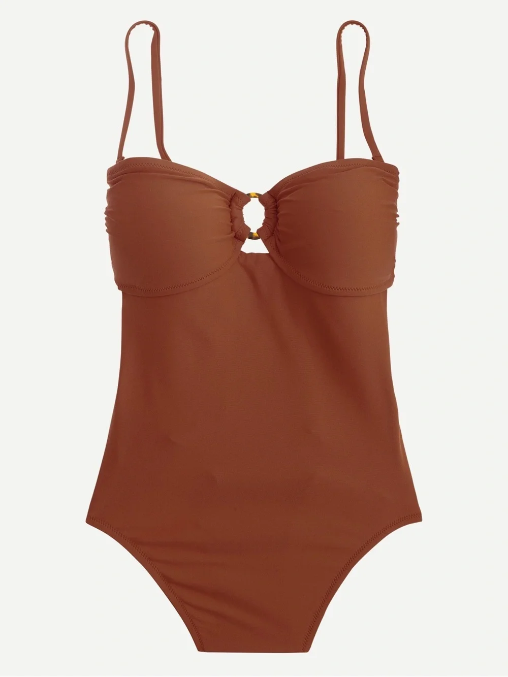 J.Crew Bandeau Ring One Piece Swimsuit NWT Size 14 Removable Straps